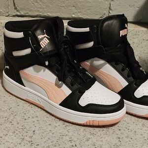 Puma Black and Pink High-Tops